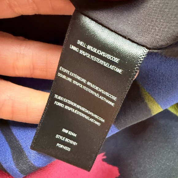 Nicole Miller Collection Silk Blend Abstract Multicolor T-Shirt Shift Dress 6 - Picture 12 of 13